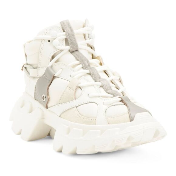 4CCCCEES Women’s Leather Arko Blast High Top White Sneakers Size EU 36/US 6 - Picture 1 of 12